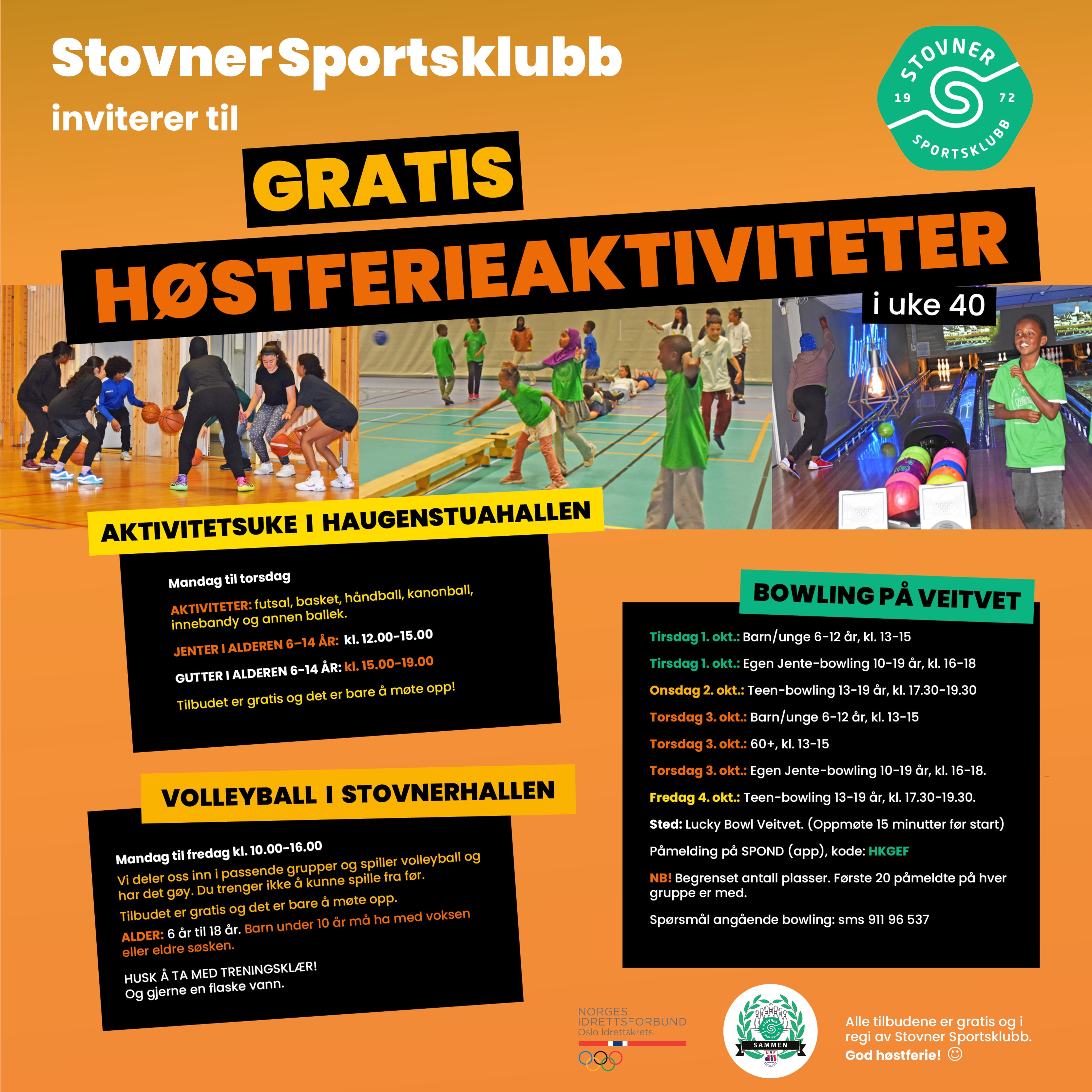 UKE 40 = HØSTFERIE . . . Det blir masse å gjøre!